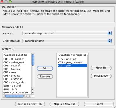 Figure 9 Mapping network dialog